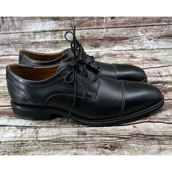 Johnson & Murphy Leather Men\'s Dress Oxford Lace-Up Shoes Size 9.5M Black NEW main image 7